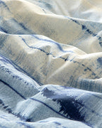 Blurry Wave Cotton Duvet Cover Set Blue (view 6)