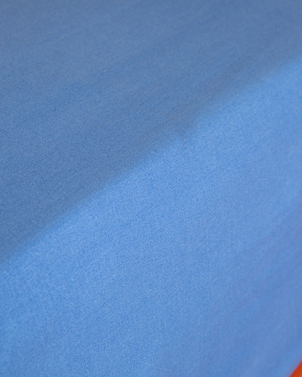 Plain Cotton Double Size Fitted Sheet 160x200 cm Blue (view 2)