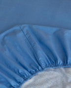 Plain Cotton Double Size Fitted Sheet 160x200 cm Blue (view 3)