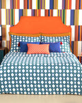 Delilah Cotton Double Size Duvet Cover Set 200x220 cm Blue - Green