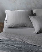 Aurora Silky Touch King Size Duvet Cover Set 240x220 cm Gray (view 3)