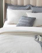 Listra Striped Cotton Satin Duvet Cover Set - Maroon - Double 200x220 cm (view 2)