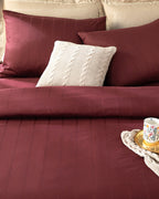 Listra Striped Cotton Satin Duvet Cover Set (view 8)