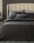 Listra Striped Cotton Satin Duvet Cover Set (view 11)