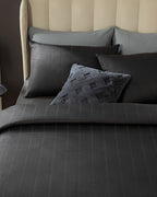 Listra Striped Cotton Satin Duvet Cover Set (view 12)