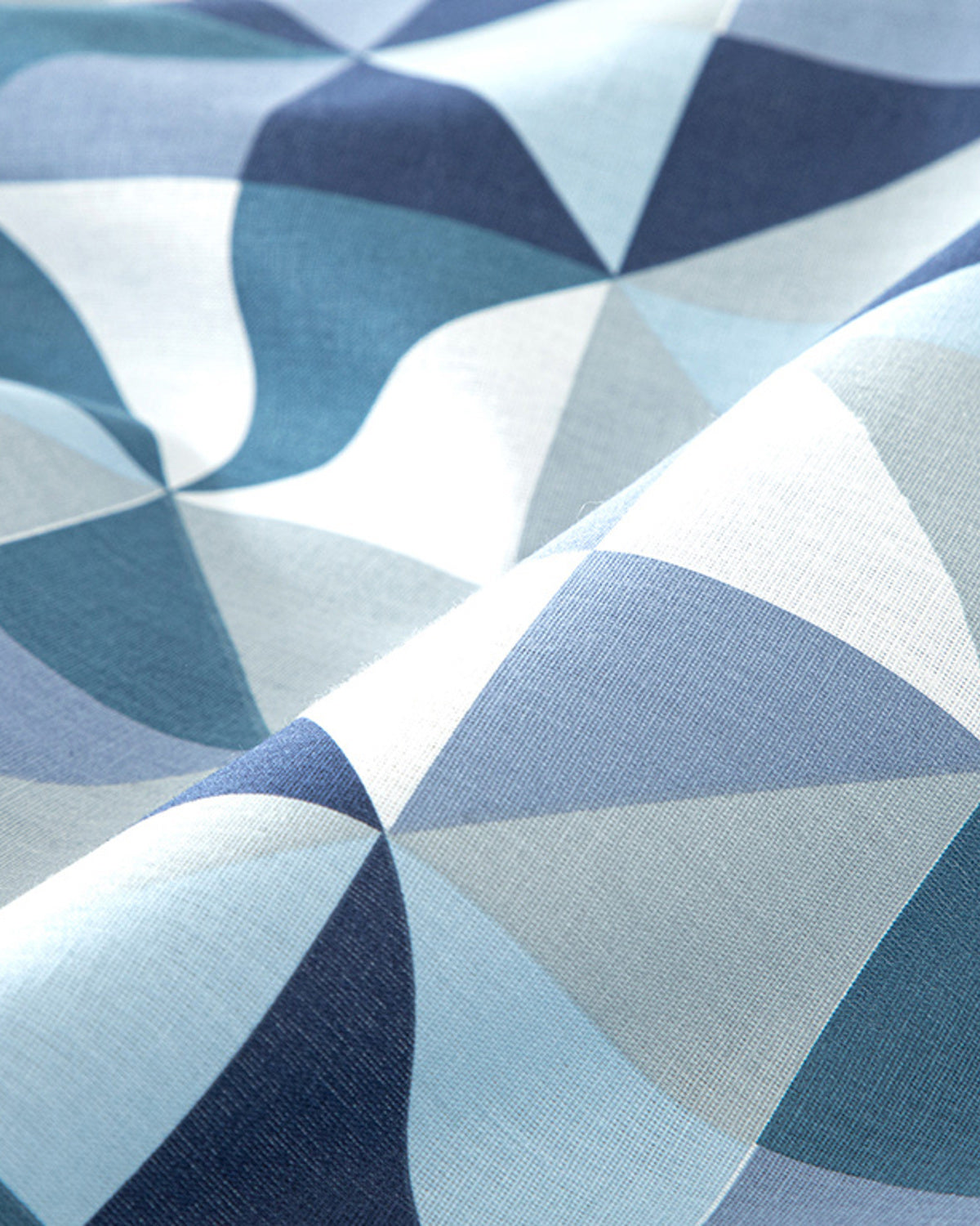 Trigon Cotton King Size Duvet Cover Set 240x220 cm Blue - Gray (view 3)