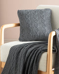 North Pole Knitwear Toss Pillow Cover 40x40 cm Anthracite