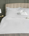 Luxury Cotton Bed Spread Set White - Single 160x240 cm