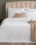 Showy 0;5 cm Emboss Double Size Duvet Cover Set 200x220 cm White