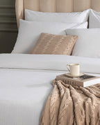 Showy 0;5 cm Emboss Double Size Duvet Cover Set 200x220 cm White (view 3)