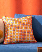 Tesselation Printed Stuffed Cushion 45x45 cm Yellow