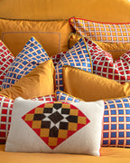 Tesselation Printed Stuffed Cushion 45x45 cm Yellow (view 3)