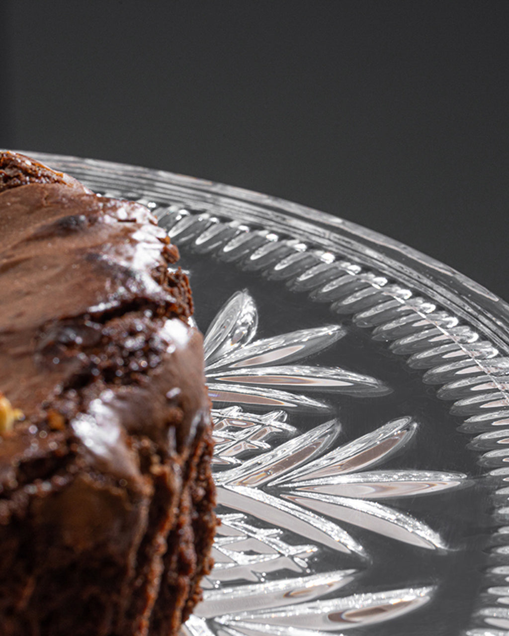 Cosmic Glass Cake Stand 30 cm Transparent (view 2)