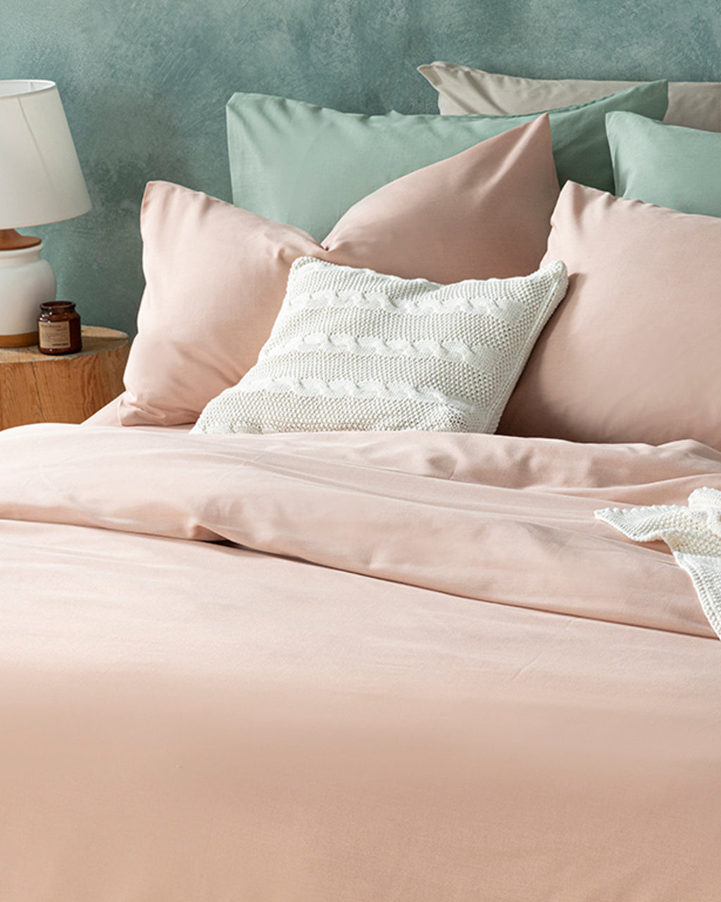 Novella Premium Soft Cotton Duvet Cover Set - Celadon - Double 200x220 cm (view 3)