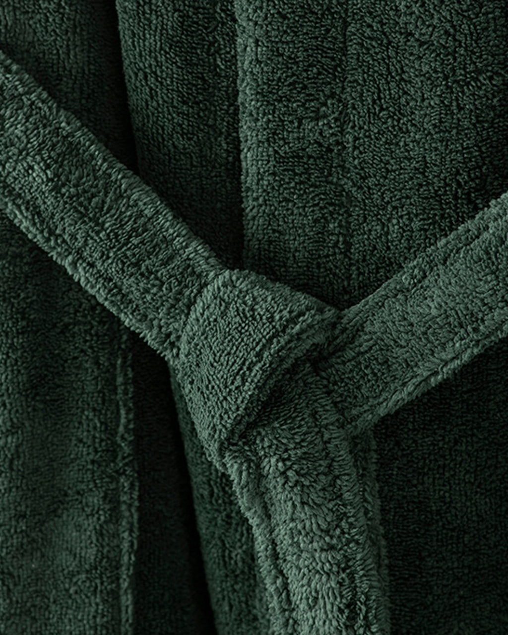 Softy Triga Cotton with Hood Bathrobe S-M Dark Green (view 3)