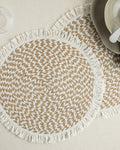 Rolena 50% Cotton 50% Jute 2 pcs Table Mat 35 cm Cream