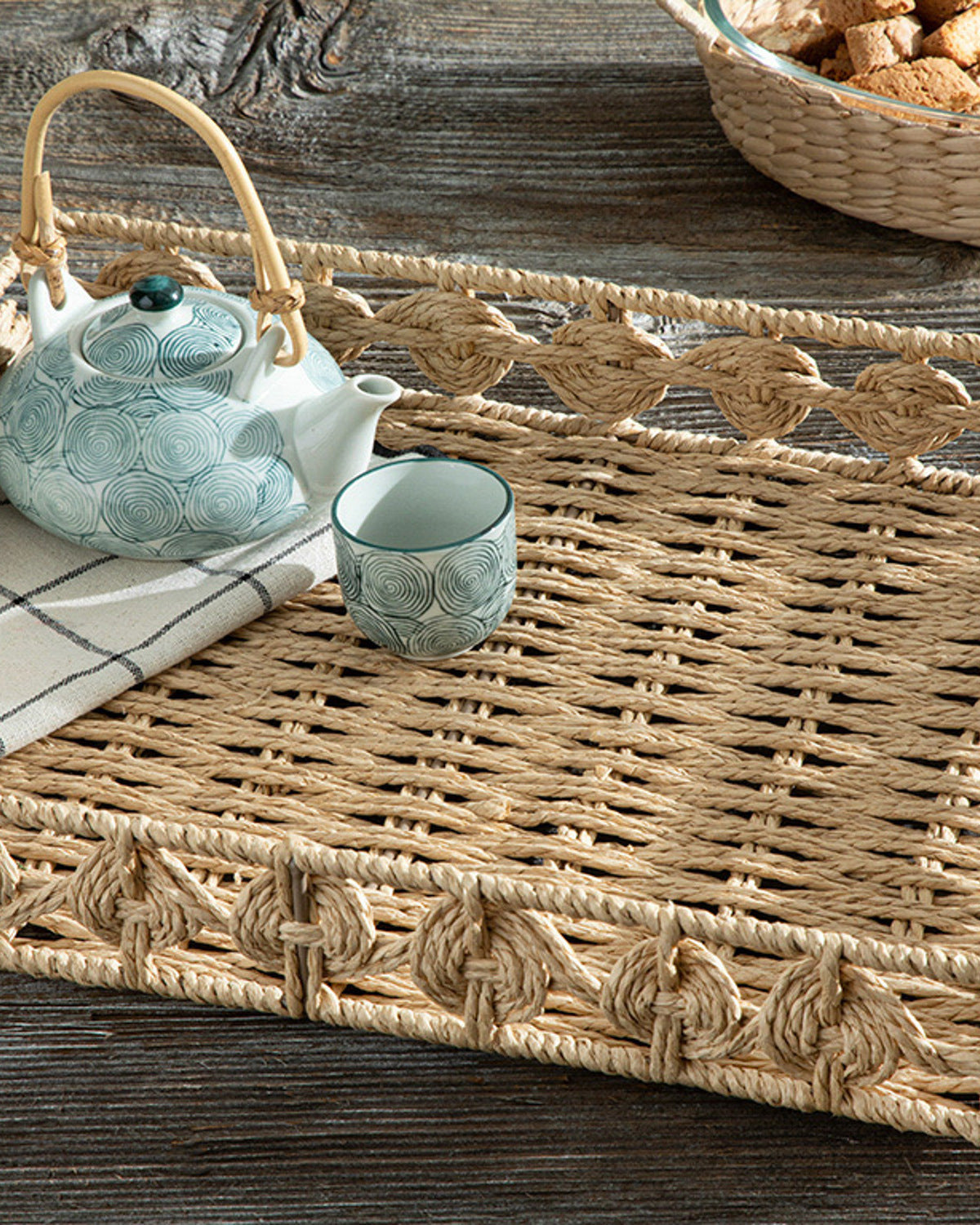 Dateless Wicker Tray 38x30 cm Brown