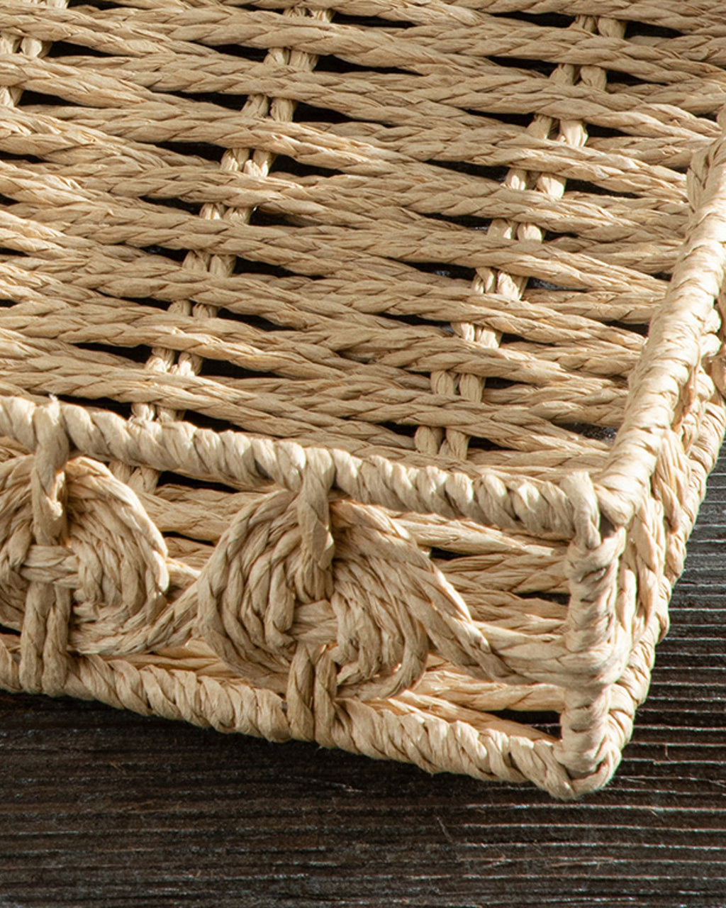 Dateless Wicker Tray 38x30 cm Brown (view 2)