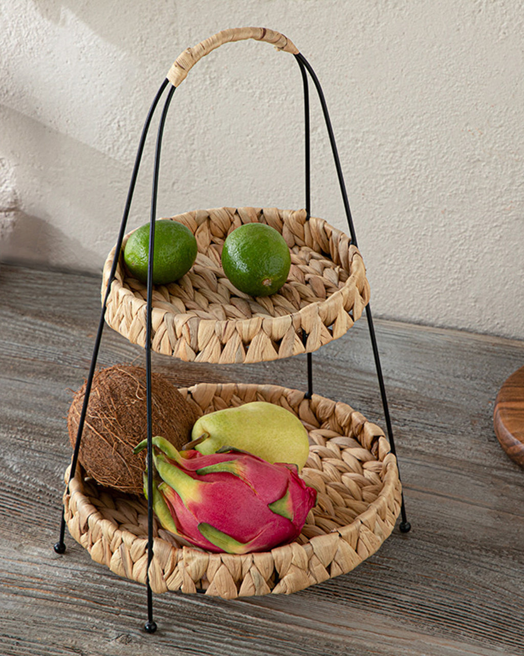 Karen Wicker 2-Tier Cookie Stand 42 cm Brown (view 2)