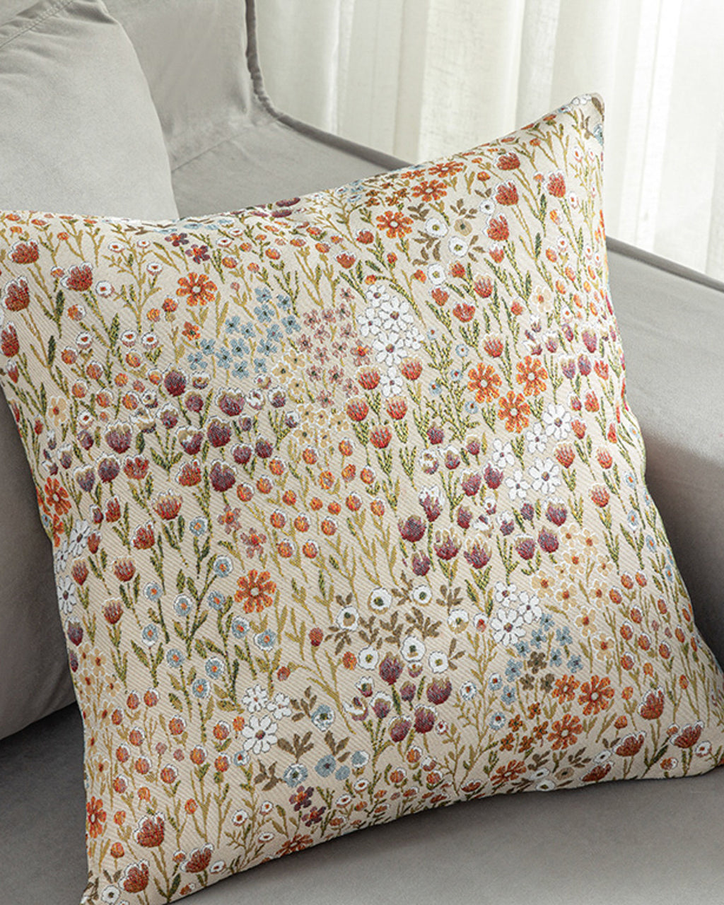 Fresco Gobelin Toss Pillow Cover 45x45 cm Ecru (view 2)