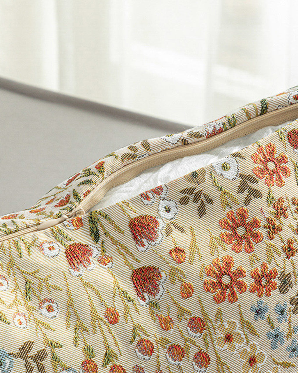 Fresco Gobelin Toss Pillow Cover 45x45 cm Ecru (view 3)