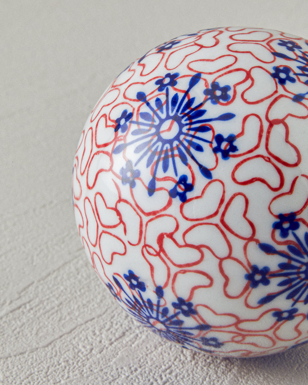 Lauren Porcelain Decorative Object 8 cm Red - Blue (view 2)