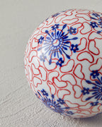 Lauren Porcelain Decorative Object 8 cm Red - Blue (view 2)