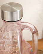 Micale Glass Bottle 1000 ml Pink (view 2)