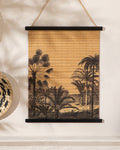 Exotic Palm Bamboo Wall Accessory 38x46x1.2 cm Natural - Black