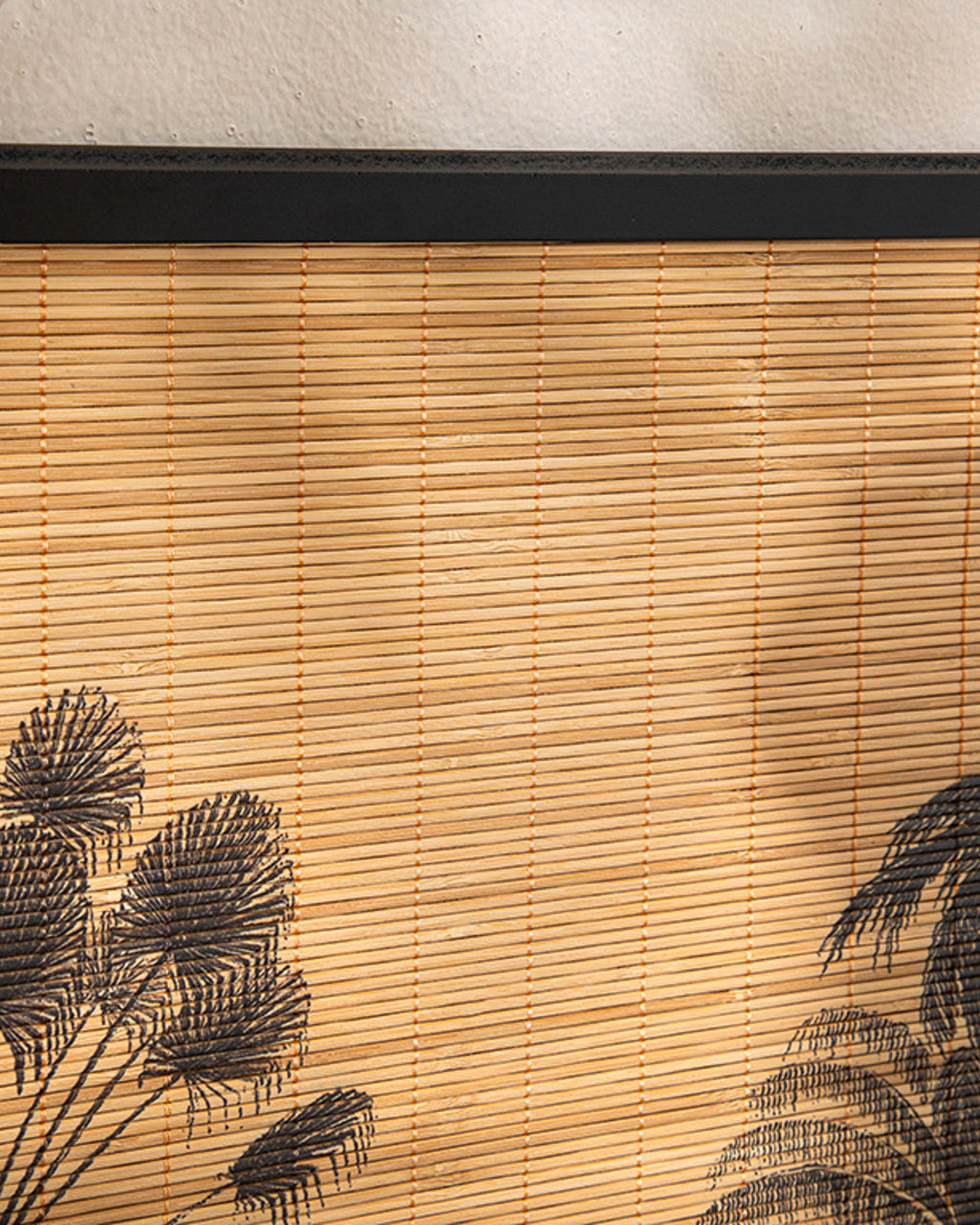 Exotic Palm Bamboo Wall Accessory 38x46x1.2 cm Natural - Black (view 2)