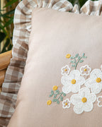 Plain Color Cotton Polyester Toss Pillow Cover Beige - 35x50 cm (view 2)
