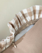 Plain Color Cotton Polyester Toss Pillow Cover Beige (view 3)