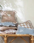 Plain Color Cotton Polyester Toss Pillow Cover Beige (view 4)