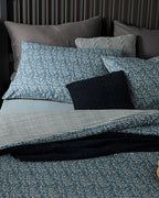 Floral Trail Crêpe Double Size Duvet Cover Set 200x220 cm Blue (view 4)