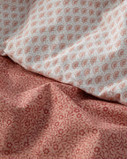 Daisy Bouquet Green Crêpe Double Size Duvet Cover Set-Flat Sheet 200x220 cm Pink (view 5)