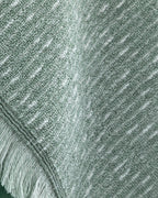 Hybrid Cotton Fringed Face Towel 50x70 cm Ecru - Green (view 2)