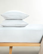 Novella Premium Soft Cotton Fitted Sheet Set - White - Double 160x200 cm