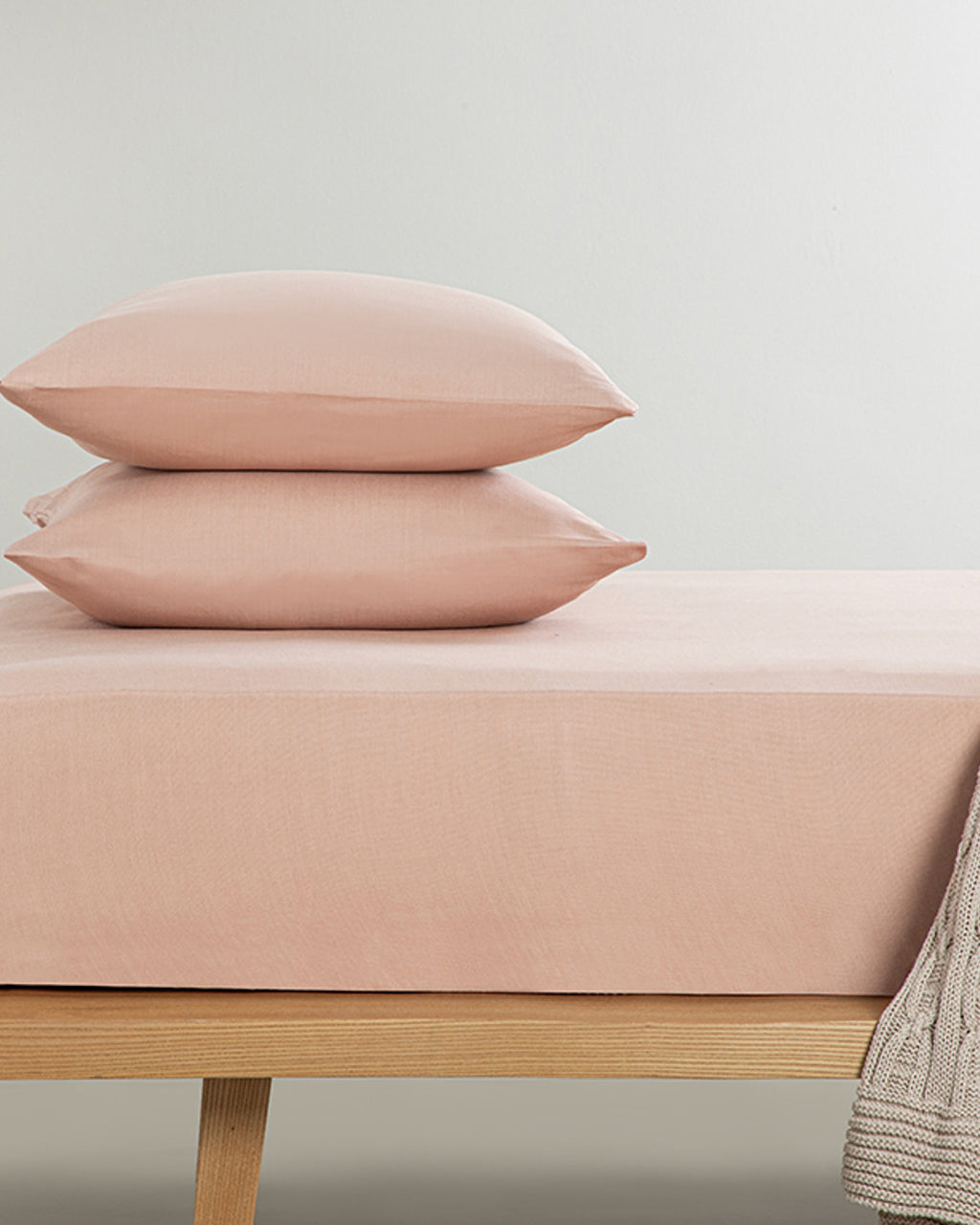 Novella Premium Soft Cotton Fitted Sheet Set - Gray - Single 100x200 cm (view 4)