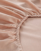 Novella Premium Soft Cotton Fitted Sheet Set - Beige - Single 100x200 cm (view 6)