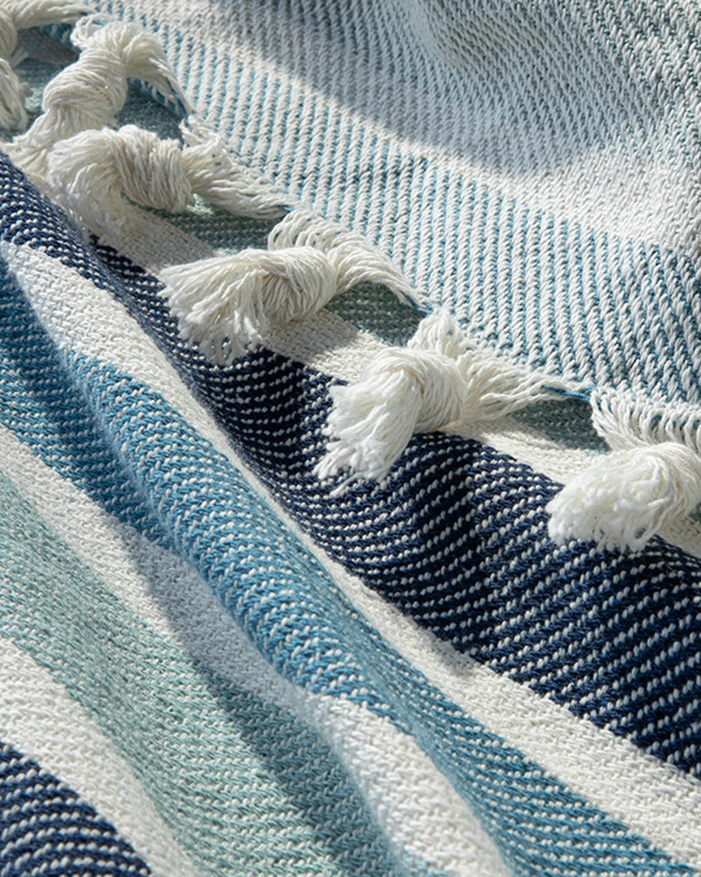 Colorful Lines Woven Single Size Bed Spread 160x240 cm Celadon - Blue (view 3)