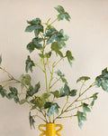 Mini Maple Stem Plastic Single Branch Artificial Flower 100 cm Green