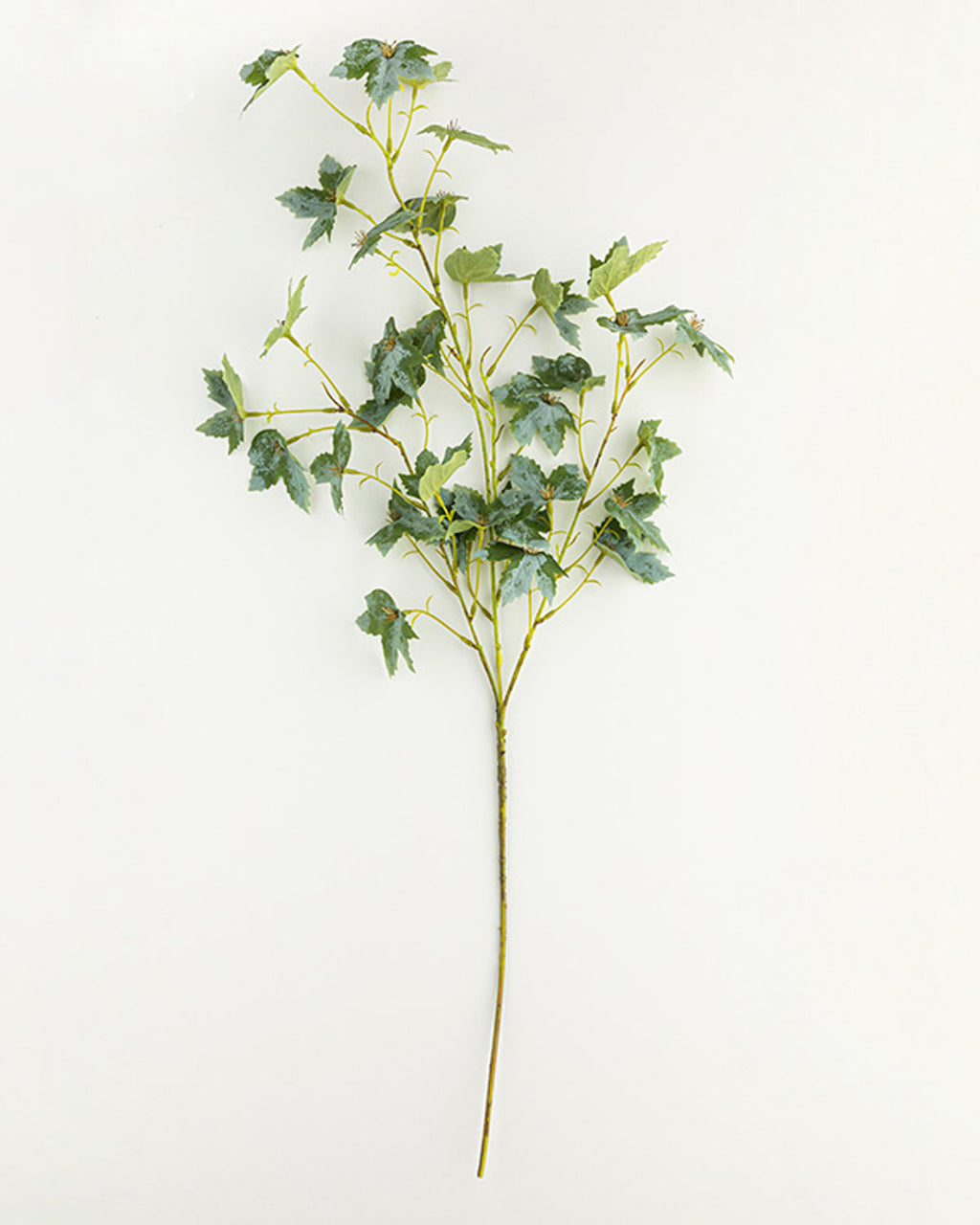 Mini Maple Stem Plastic Single Branch Artificial Flower 100 cm Green (view 3)
