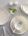 Torino Porcelain Table Set - Silver - 54 Pieces, 12 Servings