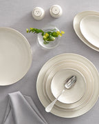 Torino Porcelain Table Set - Silver - 54 Pieces, 12 Servings