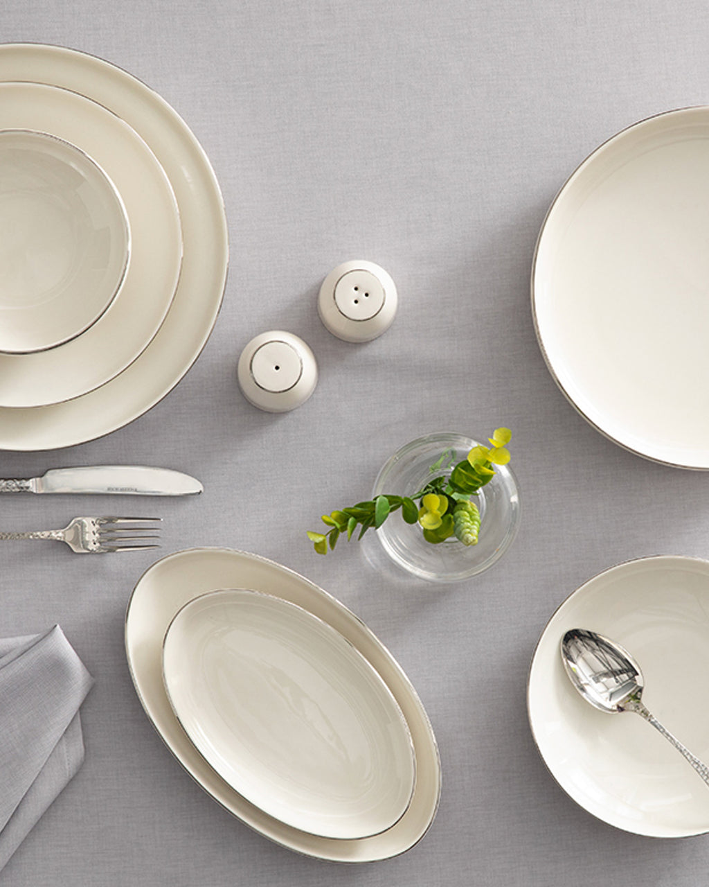 Torino Porcelain Table Set - Gold - 54 Pieces, 12 Servings (view 2)