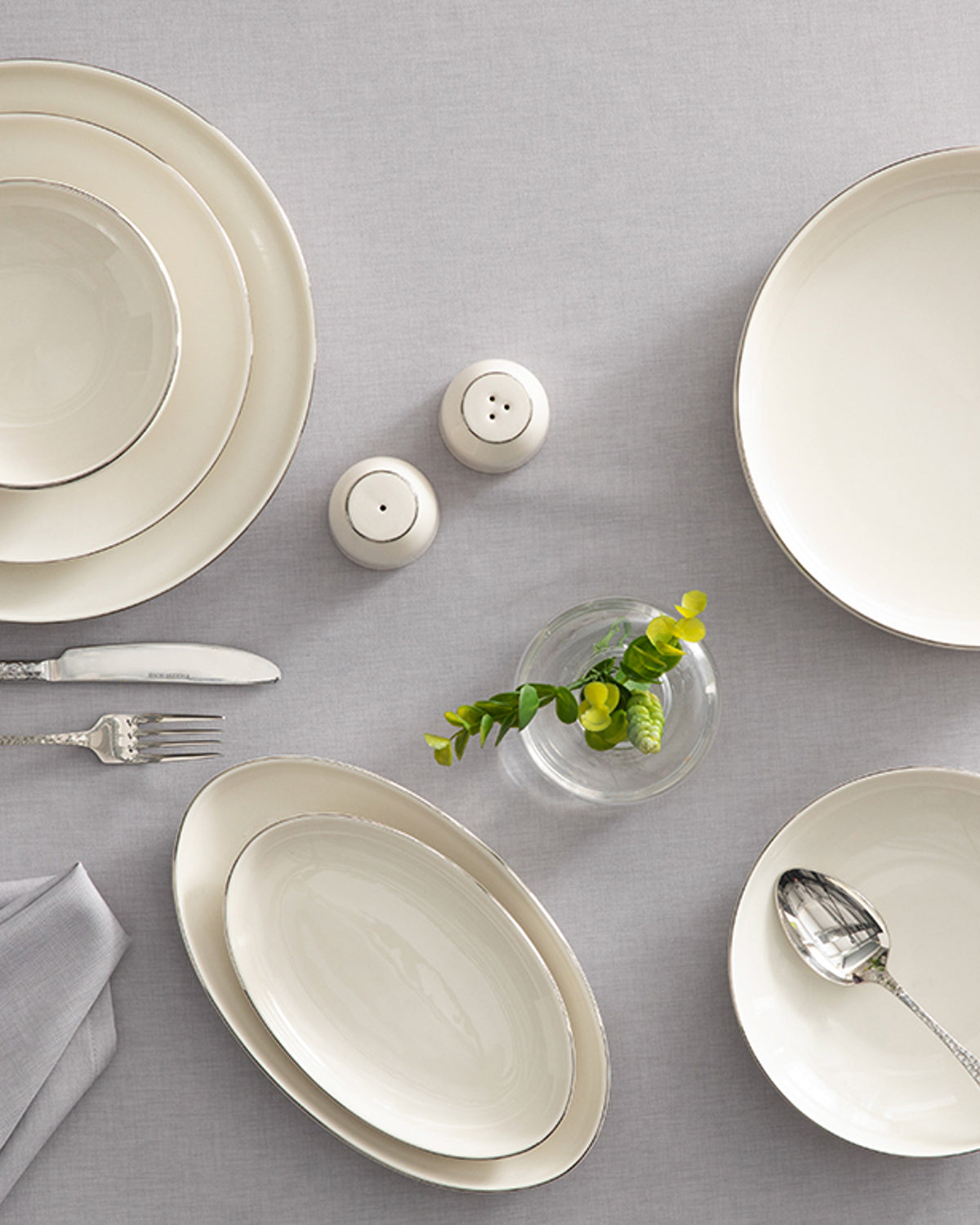 Torino Porcelain Table Set - Gold - 54 Pieces, 12 Servings (view 2)