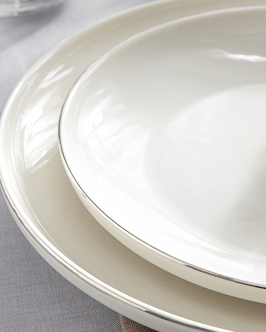 Torino Porcelain Table Set - Silver - 27 Pieces, 6 Servings (view 3)
