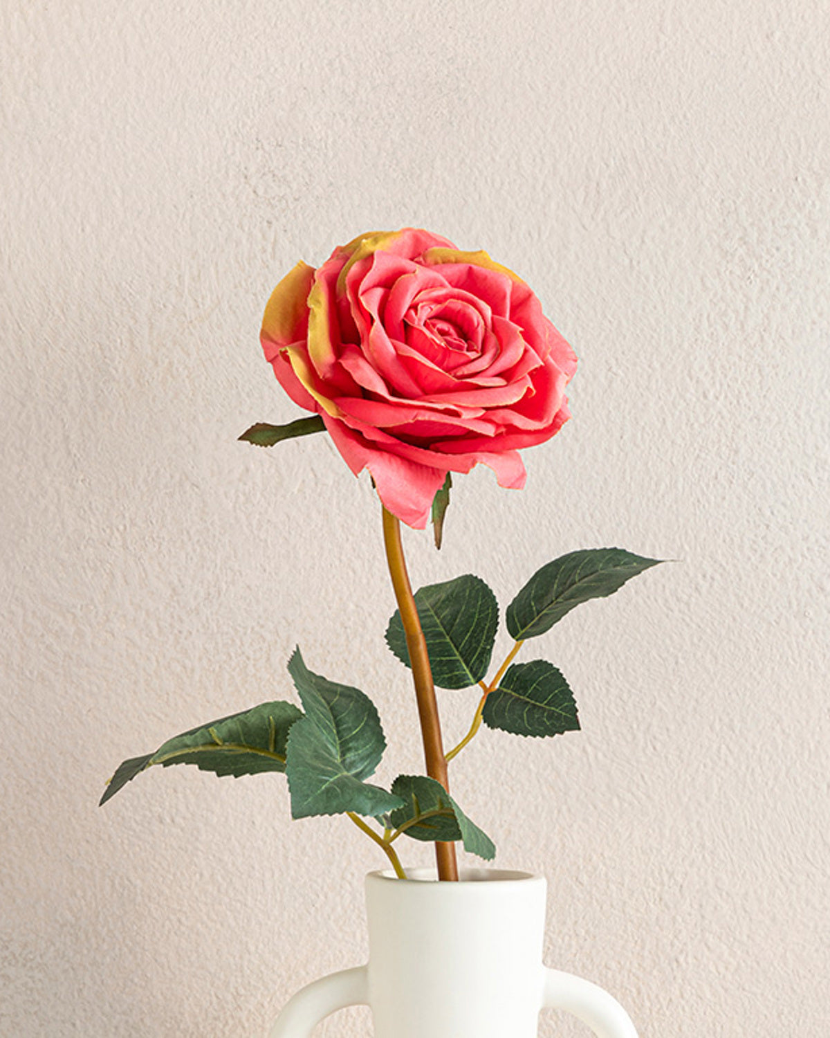 Classy Rose Plastic Single Branch Artificial Flower 64 cm - Light Pink