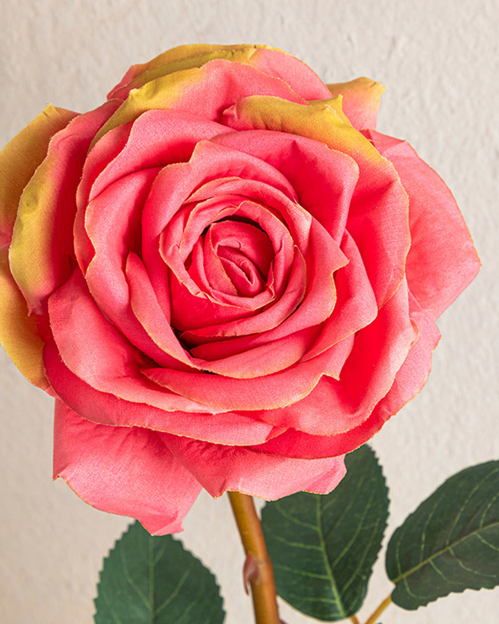 Classy Rose Plastic Single Branch Artificial Flower 64 cm - White (view 2)