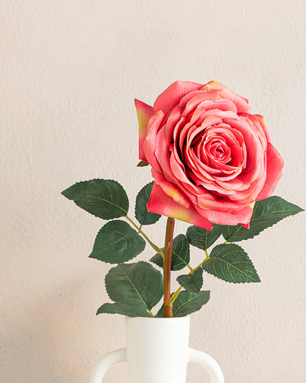 Rosalie Plastic Single Branch Artificial Flower 65 cm Pink